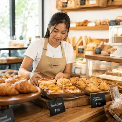 Bakery shop tracking daily sales and stock with Halin Hub