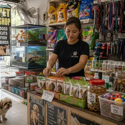 Pet shop managing inventory and sales with Halin Hub